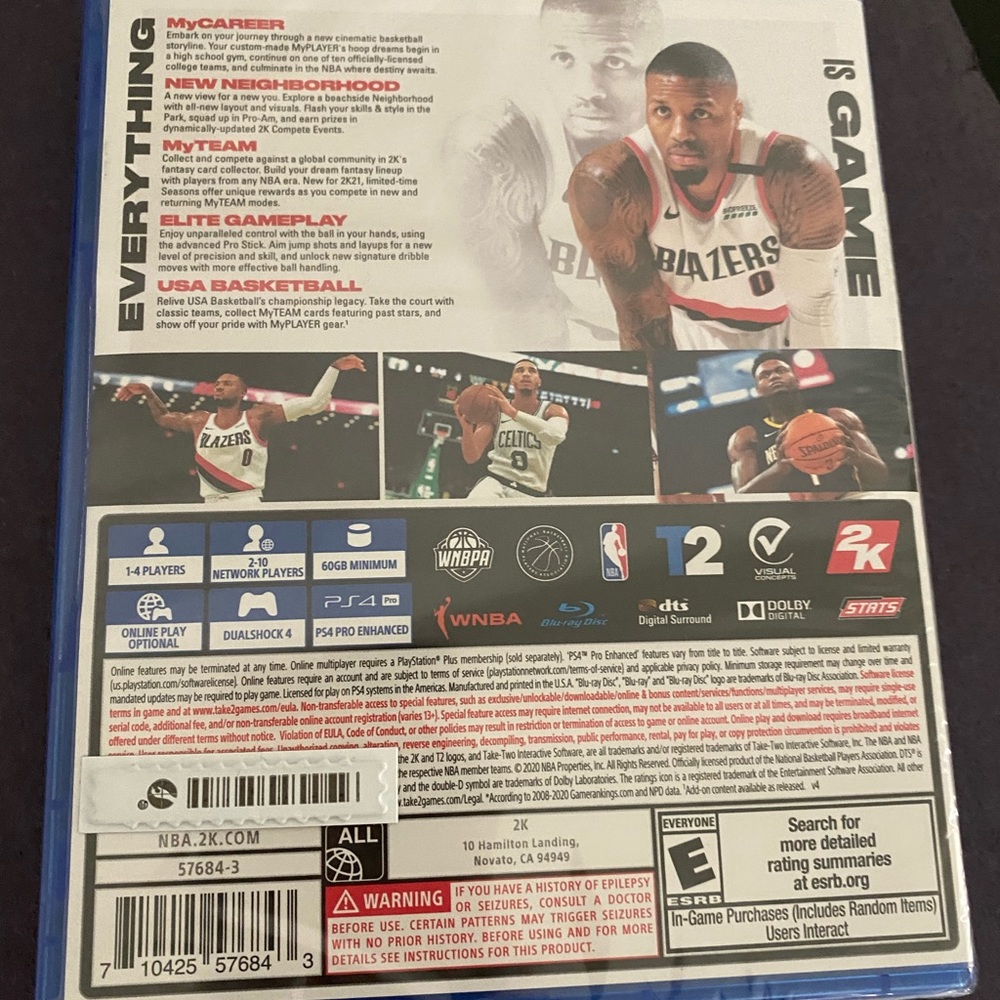 Brand new NBA2K21 ps4 game